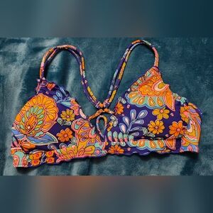 Colorful Floral Bikini Top